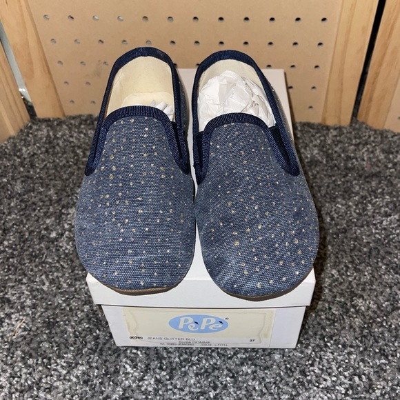 Girls new size 27US Size 10 jean shoes glitter blue by Pepe - Picture 1 of 8